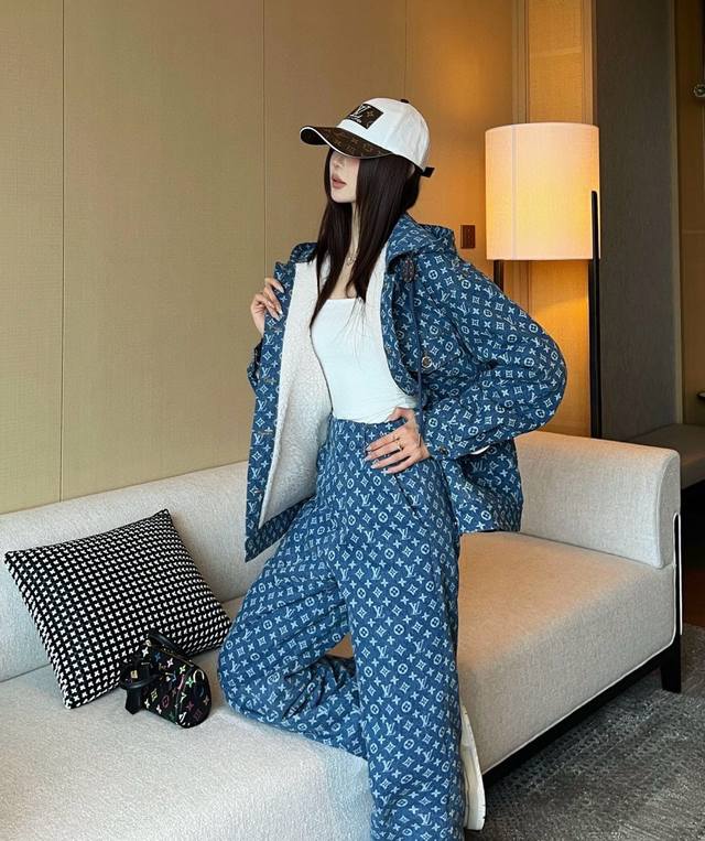 Original Ll......2025 Autumn/Winter New Fashion Laser-Style Denim Cotton Pants,