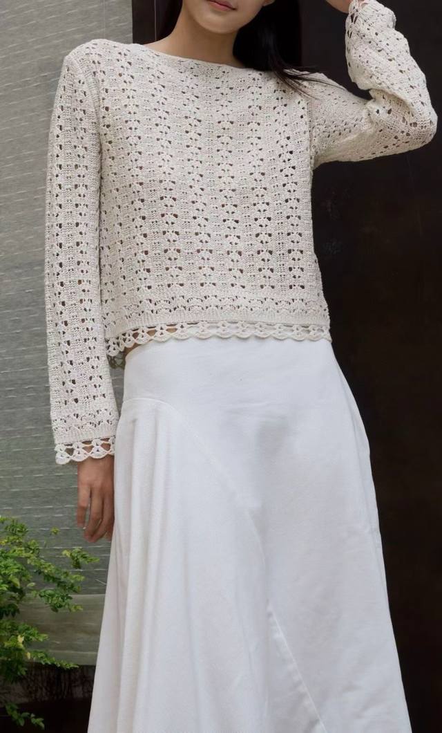 Original Cho....2025 Early Autumn New Fashion Handmade Crochet Lace Loose-fittin