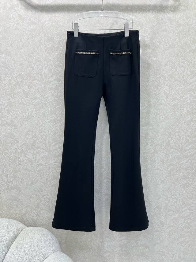 Chan*L 25 New Black Flared Pants! Superb mid-high waist flared leg design for lo