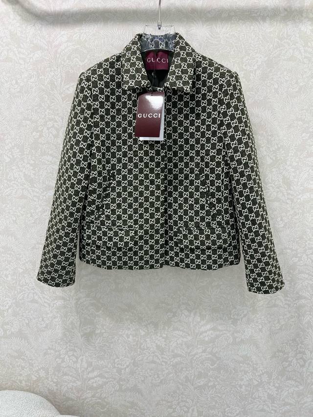 Gucc*25 New arrivals in the wool-blend chenille series! Gg letter jacquard wool