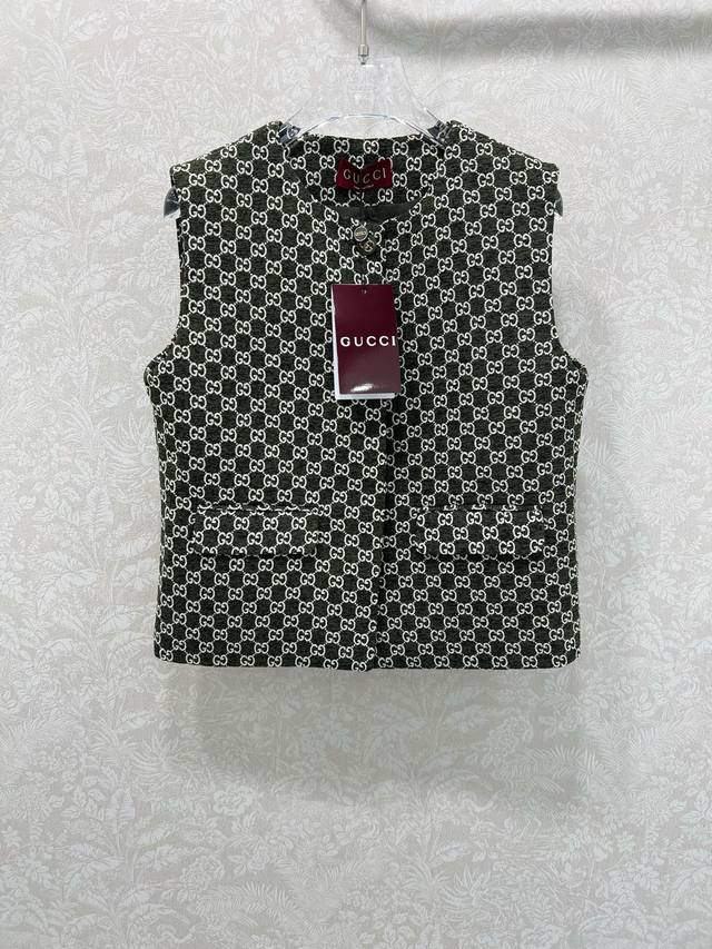 Gucc*25 New arrivals in the wool chenille series! Gg letter jacquard wool tweed