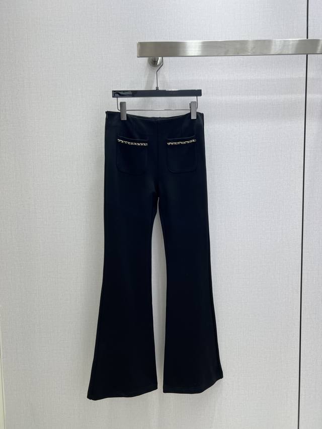 Highly recommend Cha* 2025 Autumn/Winter New Pocket Chain Flared Pants - A must
