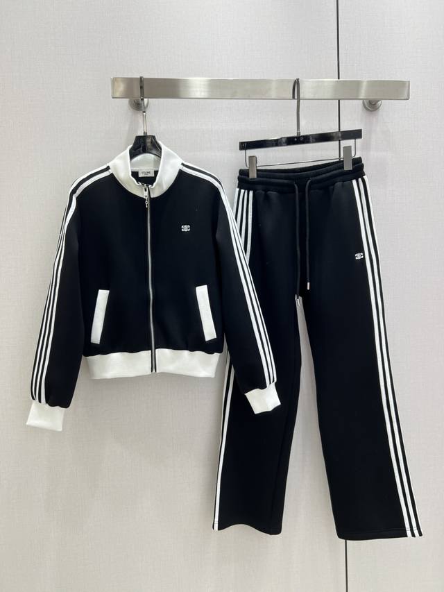 Highly recommend Cel* 2025 Autumn/Winter New Sporty Zipper Pants Set. It has a