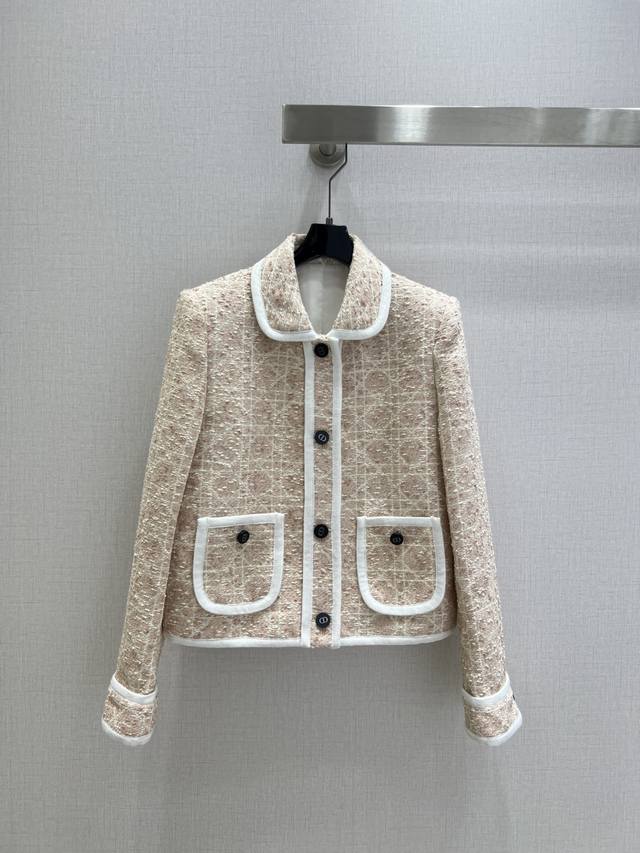 Highly recommend Dio*2025 new series diamond-patterned tweed coat, high-end Ita