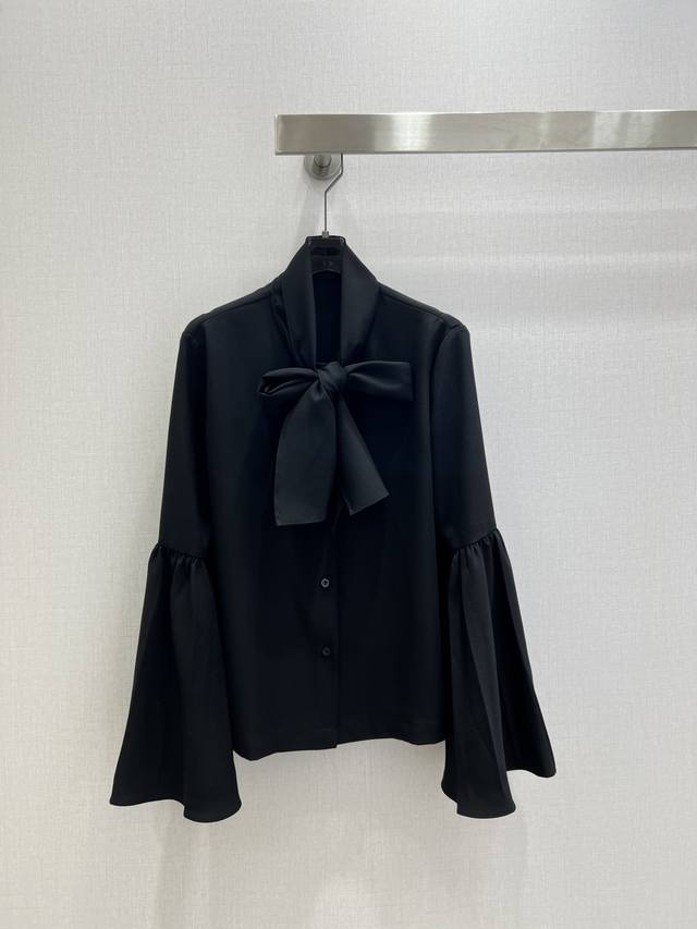 Highly recommend Lv*2025 Autumn/Winter New Tie-Waisted Flared Sleeve Shirt. Und