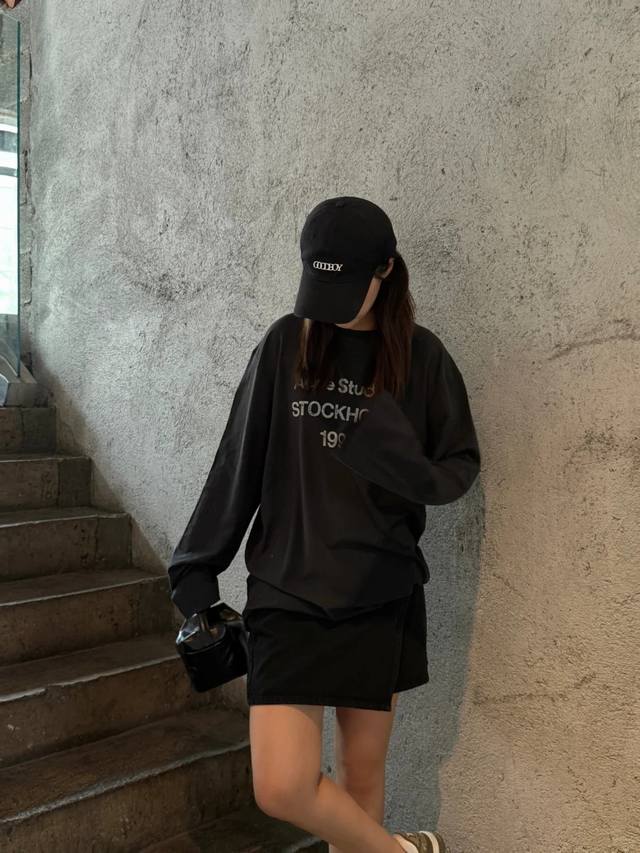 New Arrival! Latest Acne 25 New 1996 Printed Classic Long-Sleeve T-Shirt. Sizes: