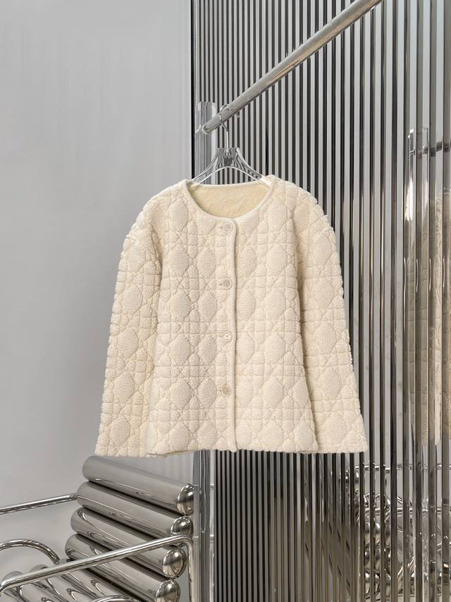 Real photos! Latest D 25New Cannage Jacquard Letter Jacquard Knit Cardigan. Size