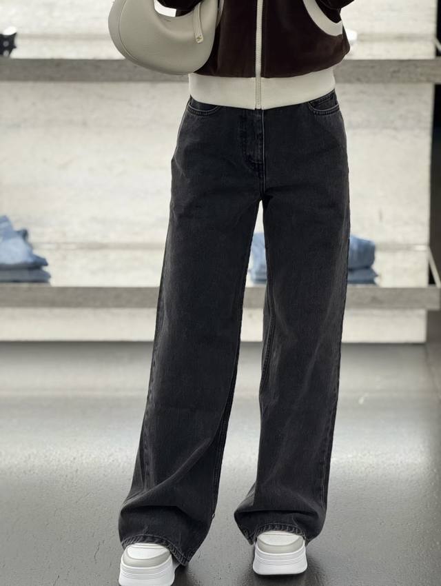 New Arrival! Latest Ce 25 New Charcoal Grey Washed Distressed Relaxed Denim Jean