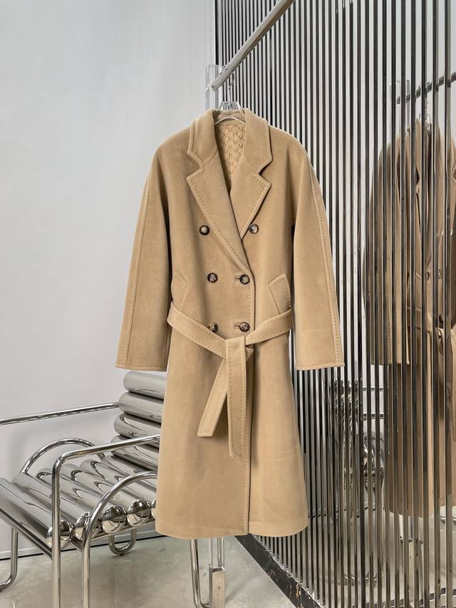 Real photos! Latest Max 25New classic 101801 wool and cashmere coat. Sizes: S, M