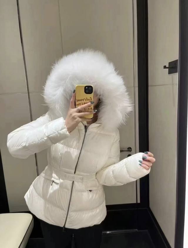 New Arrival! Latest Mon 25 New Hooded Down Jacket with Fur Collar and Slim Fit.