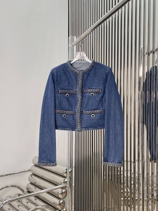 Real photos! Latest Self 25 New woven lace denim Chanel-style jacket. Sizes: S,