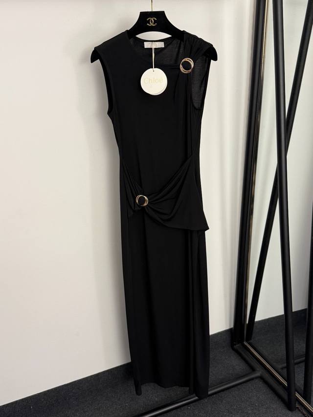 Style No. 20257655 Chlo* New Metallic Circle Bodycon Vest Dress, Black, Green,