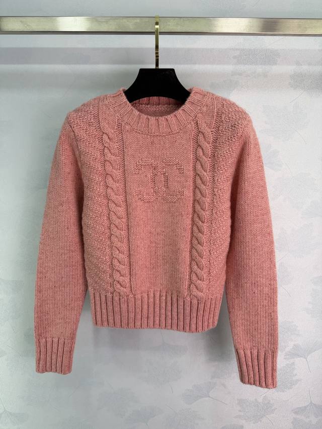 Ch*25 Autumn/Winter New Cable Knit Sweater, classic cable knit texture + double