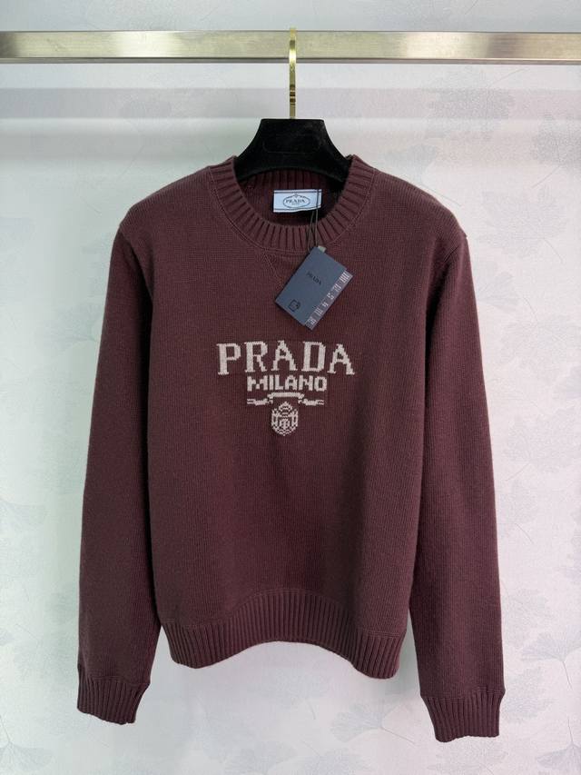 pr*25 Autumn/Winter New Classic Logo Sweater, made of high-quality wool and cash