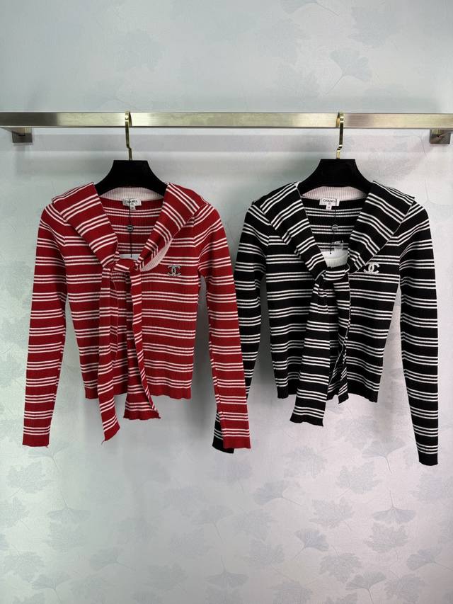 Ch*25 Autumn/Winter New Striped Shawl Knit Sweater, made of soft knit fabric, co