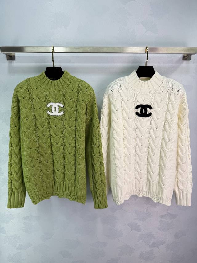 Ch* 2025 Autumn/Winter New Cable Knit Pullover Sweater! Made with custom wool ya