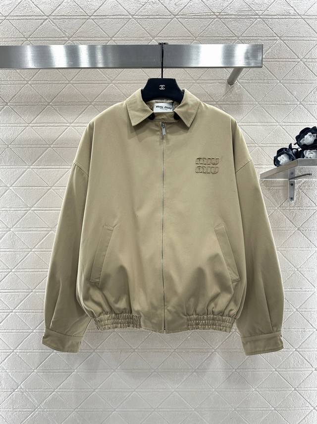 Miumi*2025 New Arrival Teddy Fleece Lined Zipper Jacket Custom Yb twill cotton m