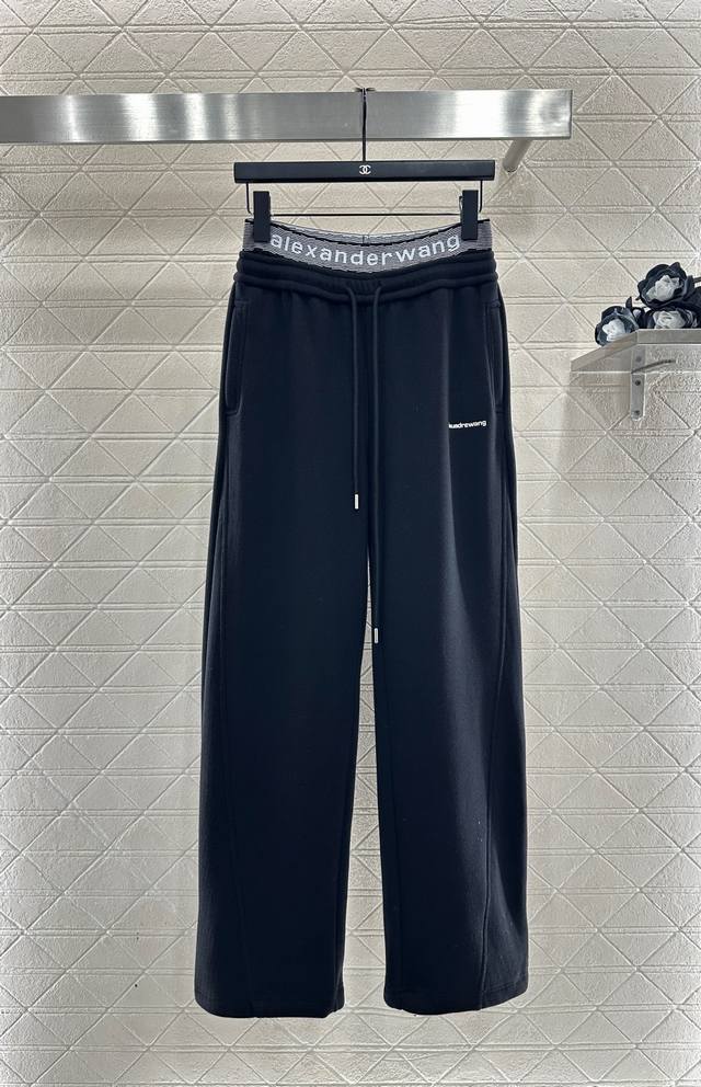 Alexander Wan*2025 New Arrival Fleece Drawstring Wide-Leg Straight Trousers Cust