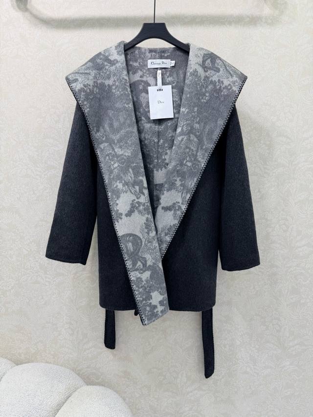 Dio*25 New Bathrobe High-End Cashmere Coat Brand Custom Fabric Double-sided Two-