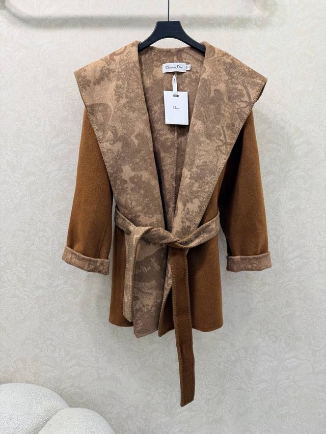 Dio*25 New Bathrobe High-End Cashmere Coat Brand Custom Fabric Double-sided Two-