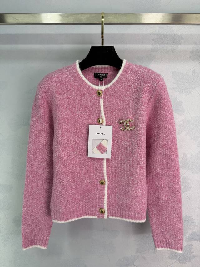 Ch*25 Autumn/Winter New Tweed Cardigan, classic knitting technique, soft and war