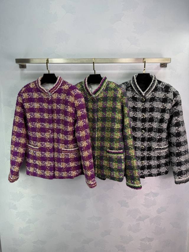 Chane*2025 Autumn/Winter New Woven Stand Collar Dress Outerwear 25Coco Ski Serie