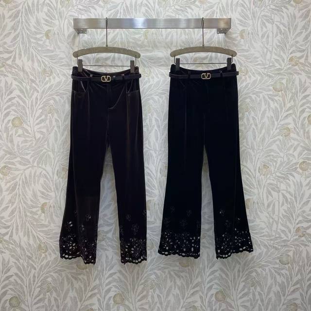 Va2026 Sp Premium Velvet Pants. These premium Korean velvet flared pants are mad