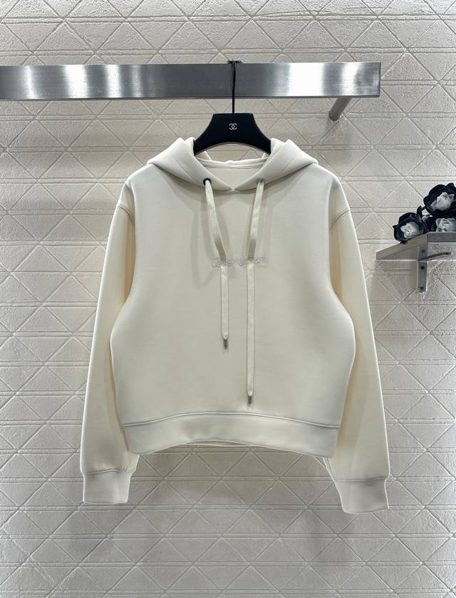 Louis Vuitto*2025 New Arrival Hooded Drawstring Cropped Sweatshirt Made of custo