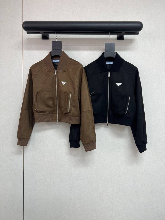 High-quality pard*2025 Autumn/Winter New Velvet Jacket with Double Pockets, Hig