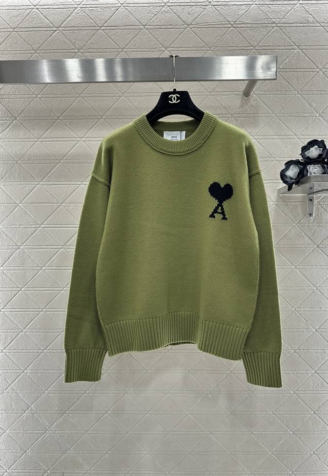 Ami*2025 New Arrival Heart-Shaped Knitted Pullover Sweater Christmas Limited Edi