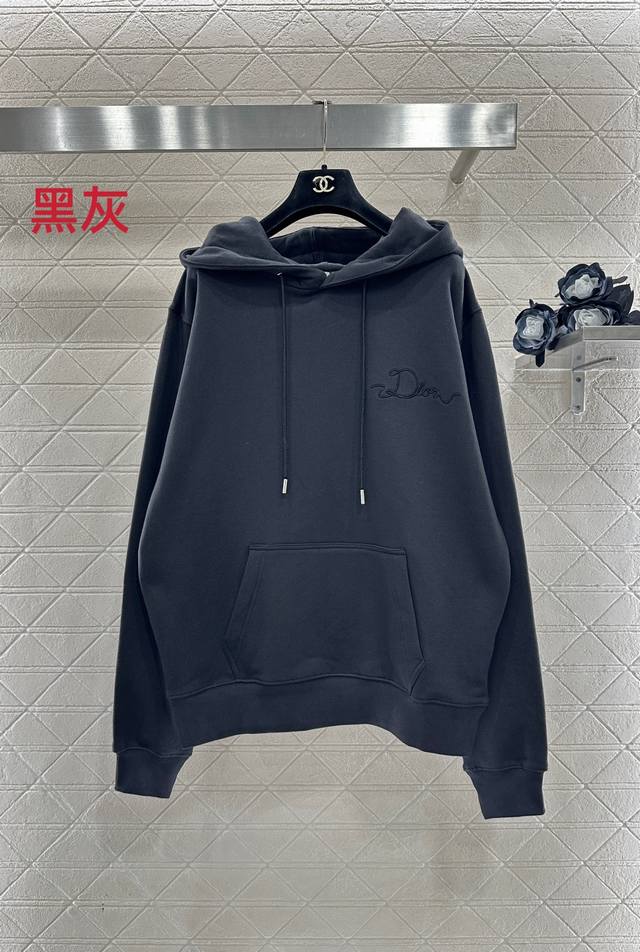 Dio*2025 New Arrival Fleece Embroidered Letter Hooded Sweatshirt Custom Yb 100%