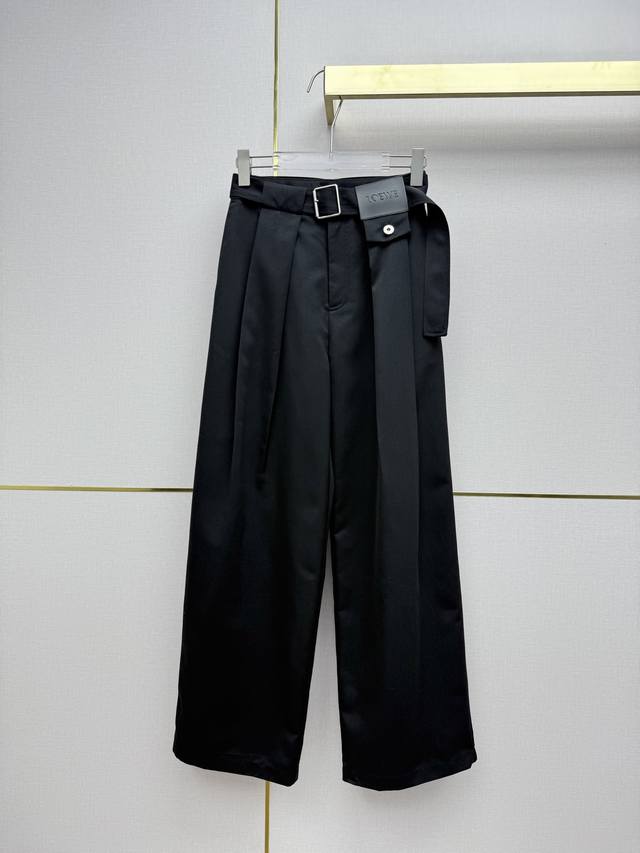 Loew* 25Ss Autumn/Winter New Casual Pants with Letter Leather Tag Decoration, Ca