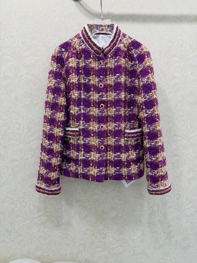 Chan*L 2025 New Woven Stand Collar Dress Coat. Made of imported coarse wool fabr