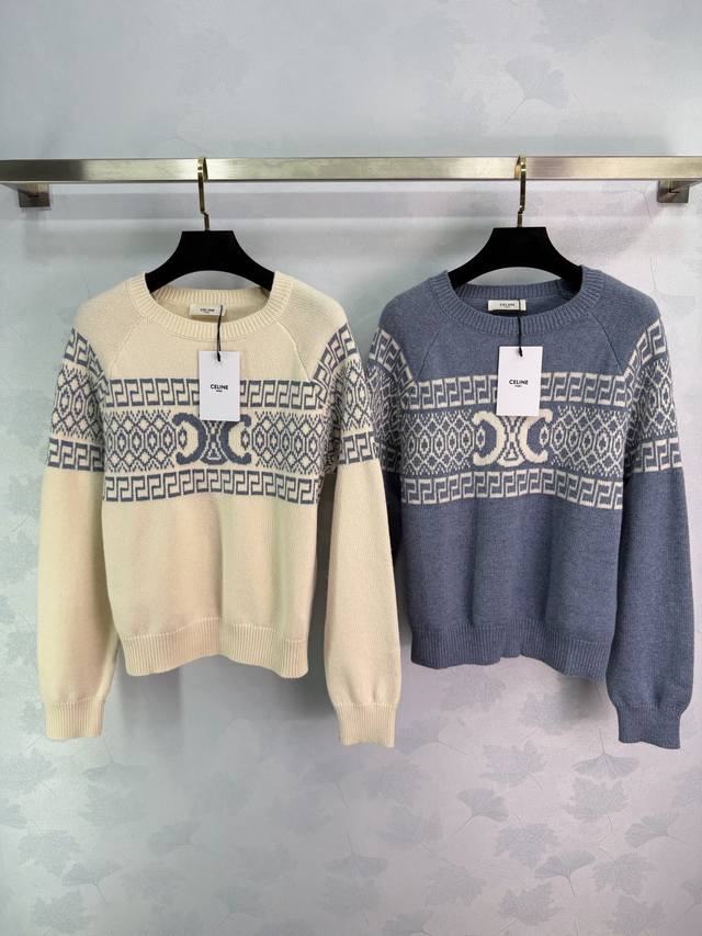 Celin*2025 Autumn/Winter New Heavy-Duty Crochet Crew Neck Pullover Sweater! Made