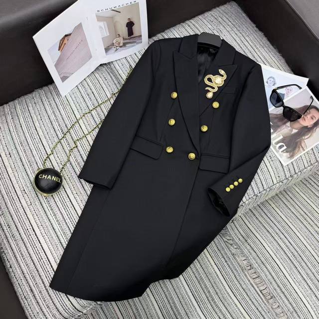 Highly recommend the 2025 Early Autumn/Winter Bal* new lapel silhouette long su