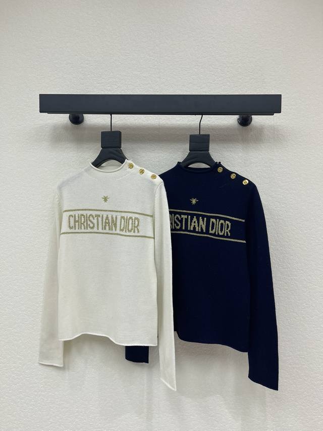 Dio*25 Autumn/Winter New Color-Blocked Crew Neck Knitted Long-Sleeve Sweater! Cu