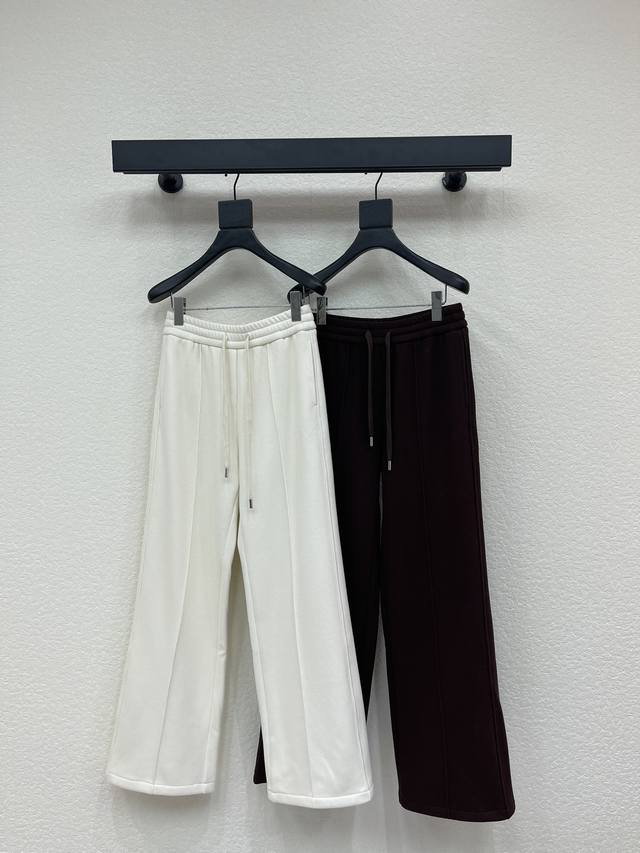 Celin*25 New Drawstring Elastic Waist Fleece-Lined Casual Pants High-quality woo