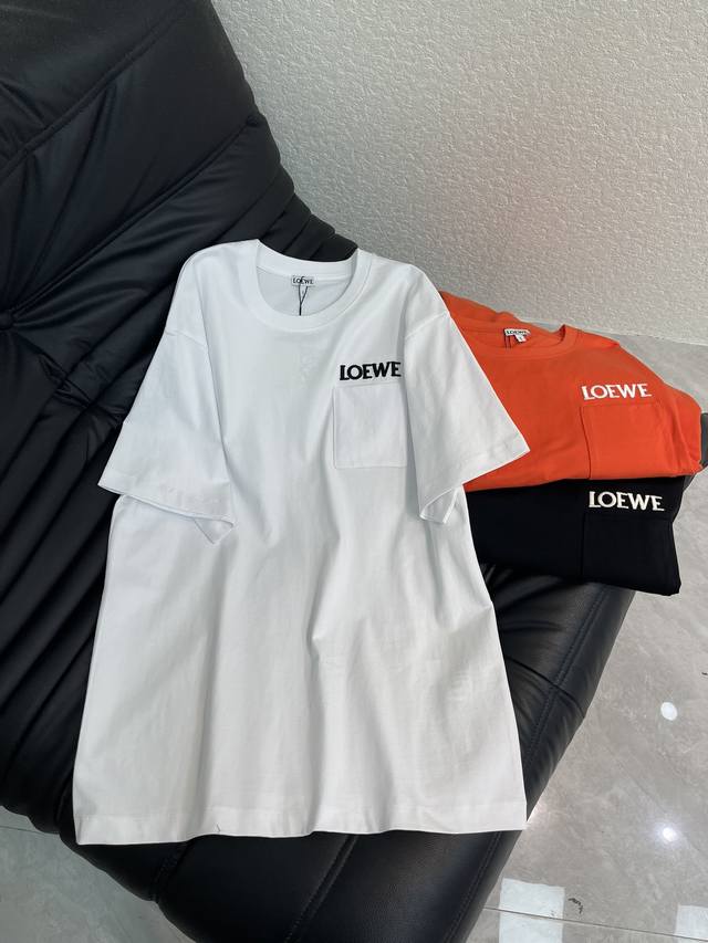 Loew*26 Early Spring New Pocket Logo Crew Neck Short Sleeve T-Shirt. Loewlouis W