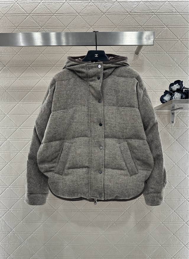 Bc*2025 New Arrival Reversible Hooded Down Jacket One side is made of imported s