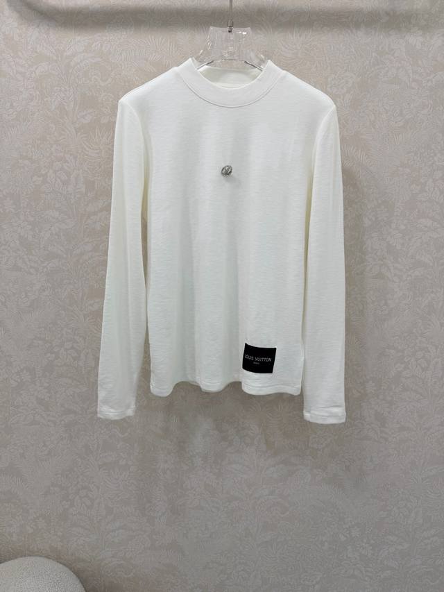 Louis Vuitto*25 New Arrival: Long-Sleeved Base Layer Top with Custom Yb Fabric -