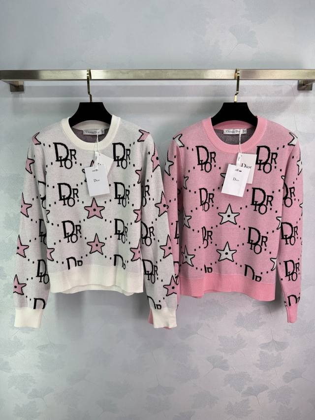 Dio*25 Autumn/Winter New Knitted Crew Neck Long-Sleeve Sweater with Star and Log