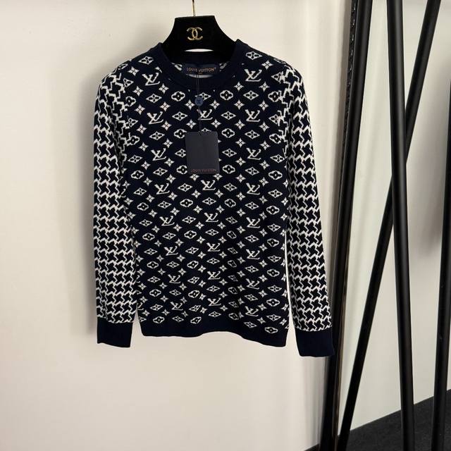 Style No. 20257847 Lv* New monogram logo pullover long-sleeved wool knit sweate