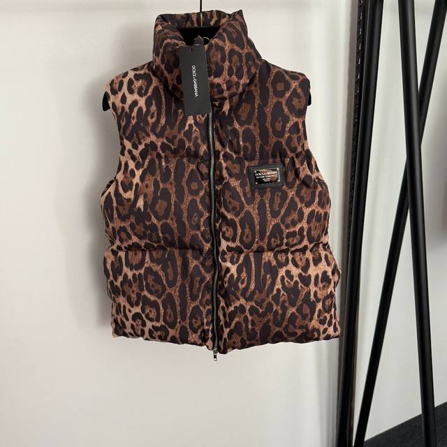 Style No. 20257845 Dg* New metallic logo leopard print cotton vest, brown, S-XL