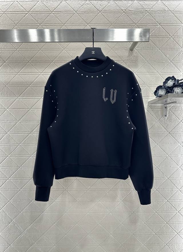 Louis Vuitto*2025 New Arrival Studded Crew Neck Pullover Sweatshirt Custom Yb Ai