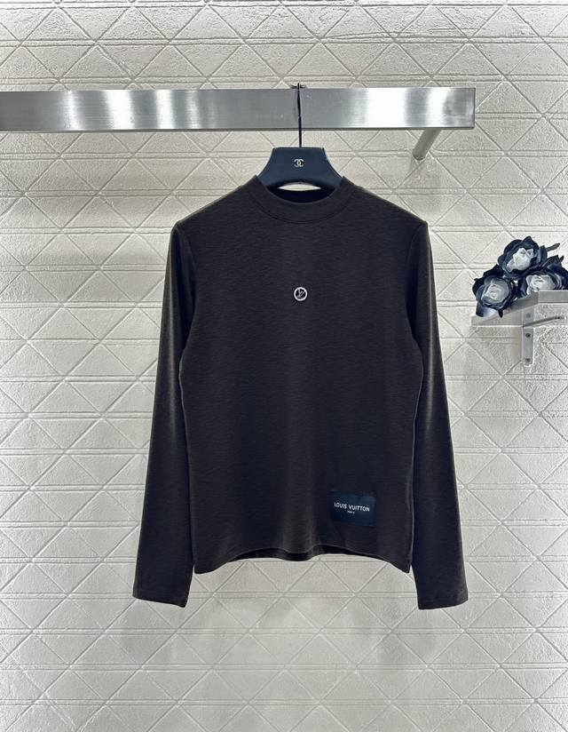 Louis Vuitto*2025 New Arrival Round Neck Brooch Logo Base Layer Top Custom Yb st