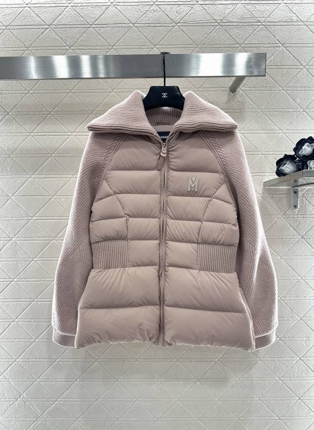 Mackag*2025 New Arrival Patchwork Sleeves, Waist-cinching, Lapel Down Jacket Cus