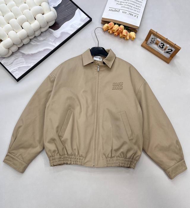 Miumiu Fleece Lined Retro Khaki Coat This eco-friendly lamb wool coat, with its