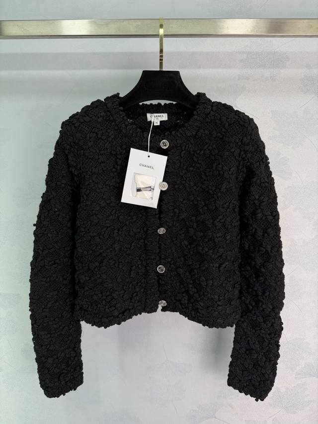 Ch*25 Autumn/Winter New Hollow-Out Knit Cardigan. Classic round hollow-out desig