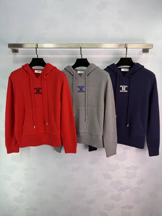 Ce*25 Autumn/Winter New Hooded Sweatshirt, soft and warm, simple design with emb