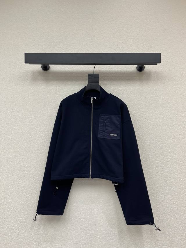 Miumi*25 Autumn/Winter New Short Zipper Drawstring Jacket and Skirt Set. Made of